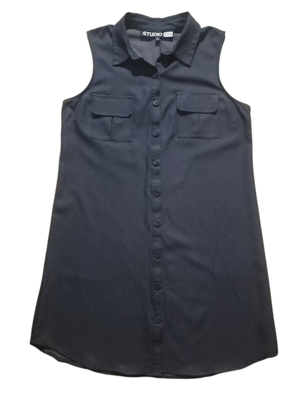 STUDIO 253 BLUE CHAMBRAY DRESS